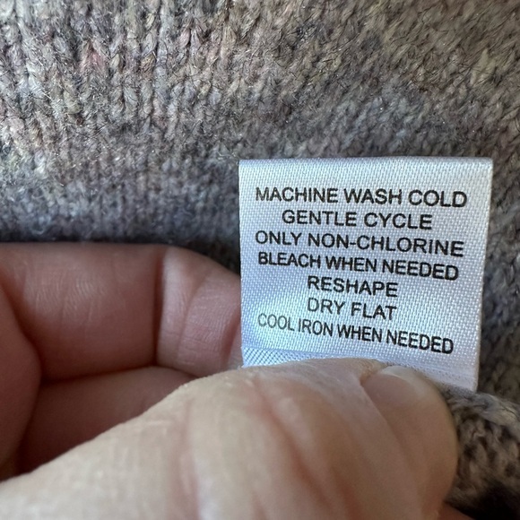 Anthropologie Peyton Primrose Cowl neck turtleneck sweater size large grey - Picture 6 of 8